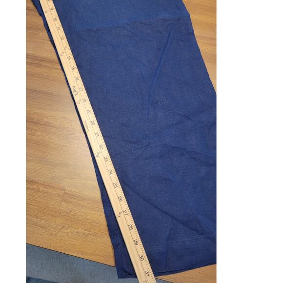 Charter Club Women’s 100% Linen Wide Leg Pants Blue Pull-On Sz L NWOT - Picture 7 of 9